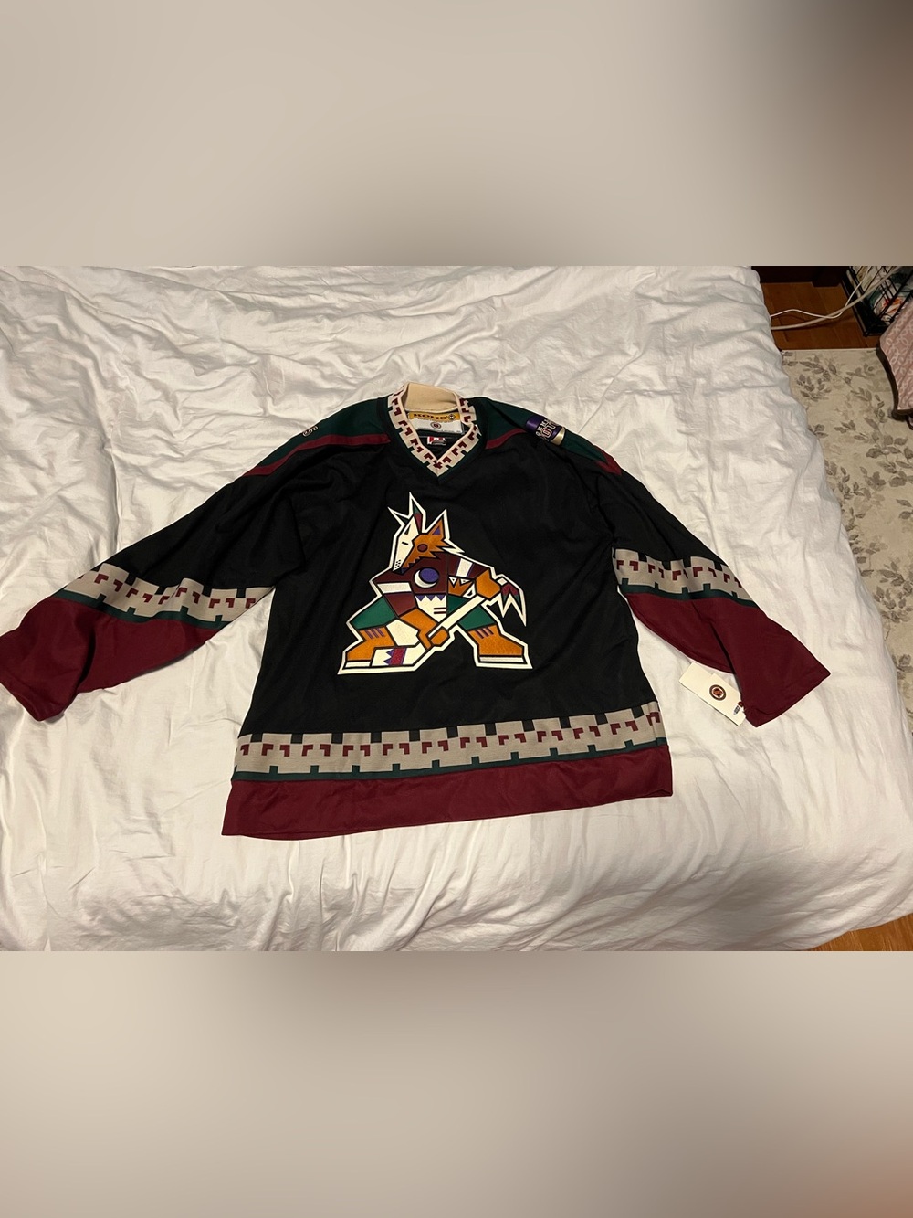 NWT Vintage 90s Koho NHL Phoenix Coyotes Kachina Black Hockey Jersey Mens Large